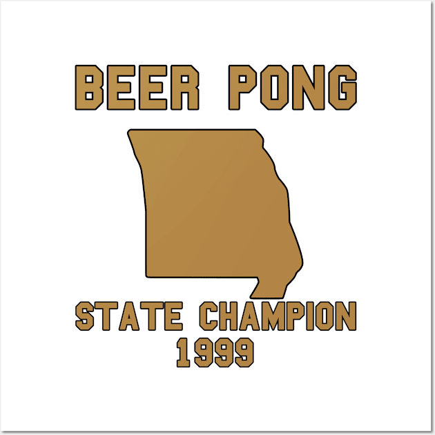 Vintage Missouri Beer Pong State Champion Wall Art by fearcity